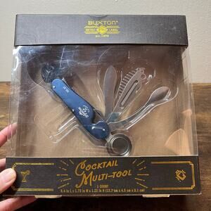 Buxton Mixologist Cocktail Multi Tool Bottle Opener Compact Multipurpose Barware